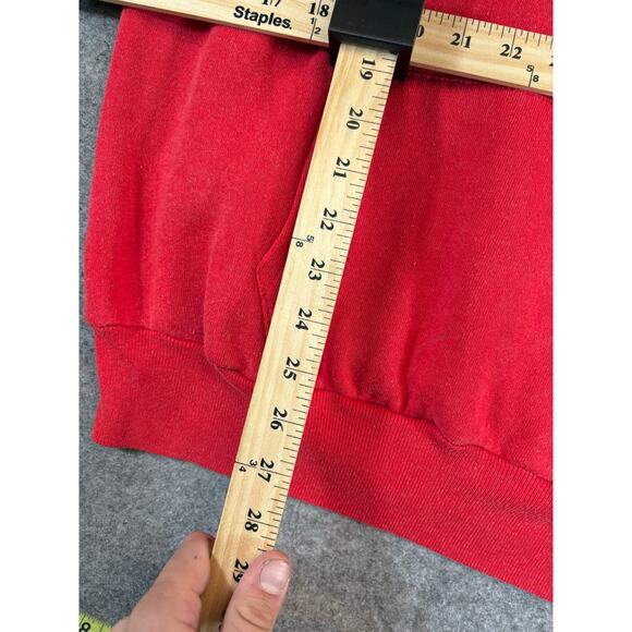 VINTAGE 70s Sport 20/20 Hoodie Mens XL Red Pullover Sweatshirt USA Sportswear - Picture 3 of 5